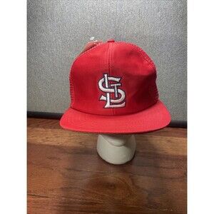Vintage St Louis Cardinals Mesh Trucker Snapback Hat Deadstock NOS MLB 80's